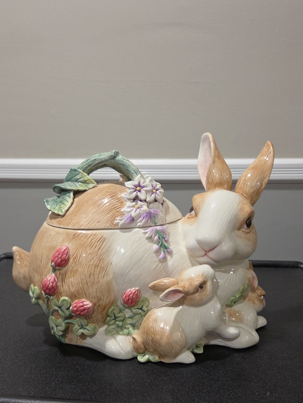 Fitz And Floyd Botanical Bunny Cookie Jar